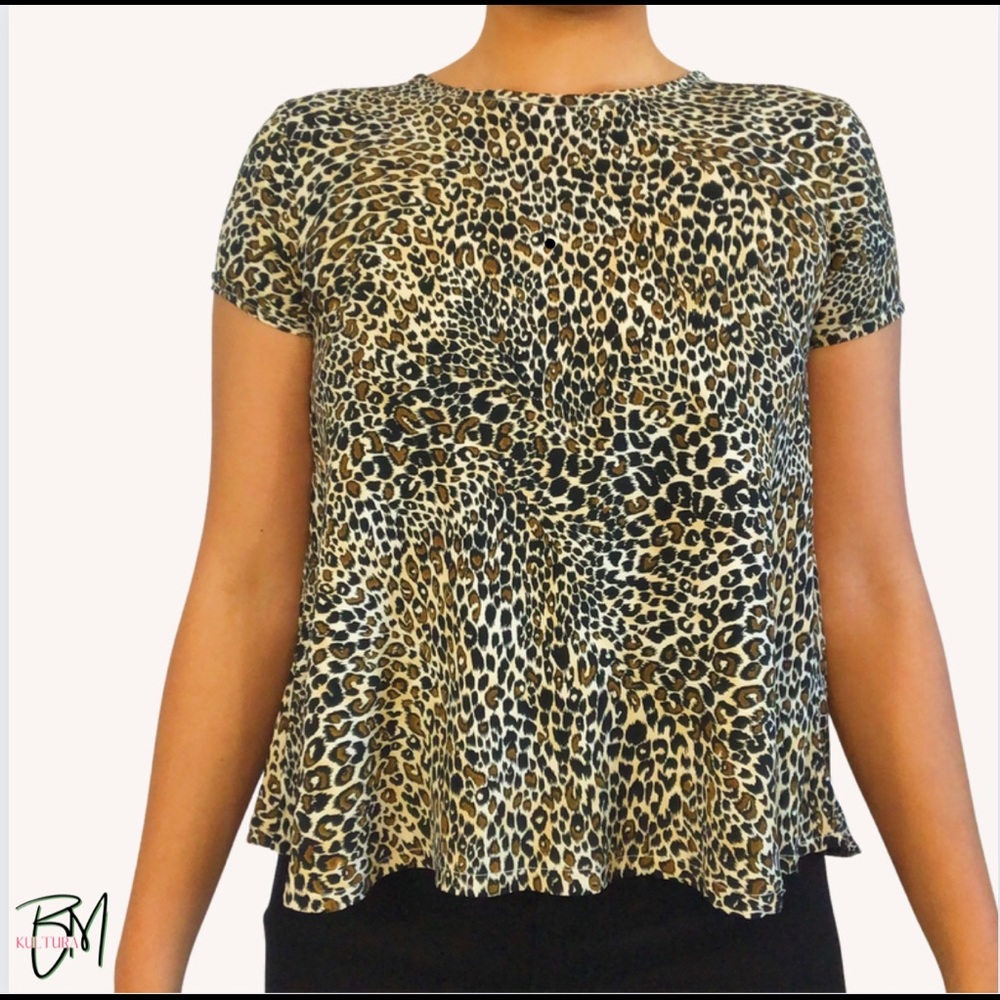 KRISTY’s Size L Cheetah Print Top